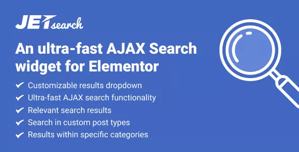 JetSearch v3.5.3 - AJAX Search Widget for Elementor