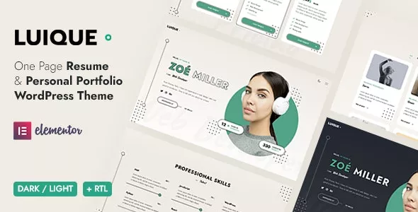 Luique v1.2.8 - Personal Portfolio WordPress Theme