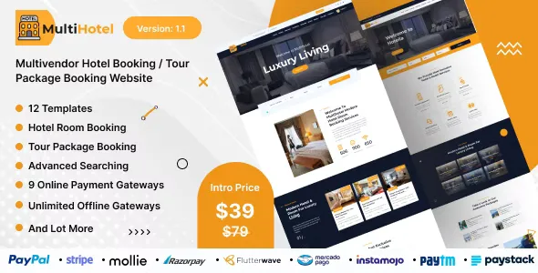 MultiHotel v1.1 - Multivendor Hotel Booking / Tour Package Booking Website