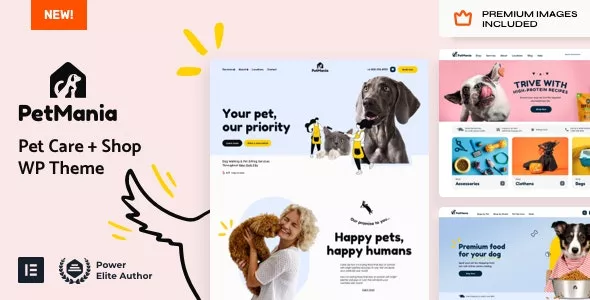 PetMania v6.1 - Pet Shop & Care Elementor Pro WordPress Theme