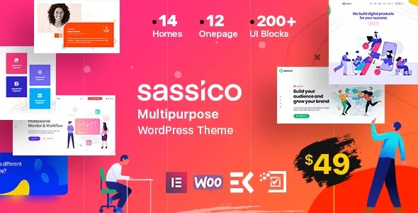 Sassico v3.6.0 - SaaS Startup Multipurpose WordPress Theme