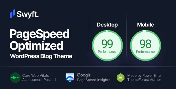 Swyft v1.0.6 - PageSpeed Optimized WordPress Blog Theme