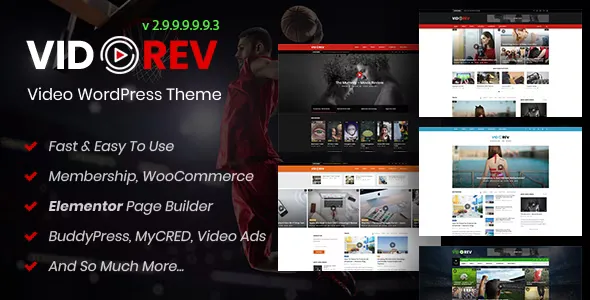 VidoRev v2.9.9.9.9.9.3 - Video WordPress Theme