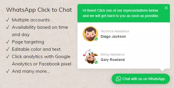 WhatsApp Click to Chat Plugin for WordPress v2.2.12