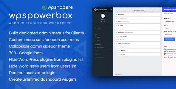 WPSPowerbox v3.0.1 - Addon for WPShapere WordPress Admin Theme