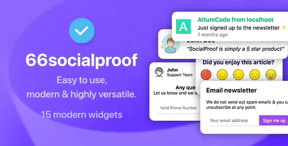 66socialproof v39.0.0 - Social Proof & FOMO Widgets Notifications (SaaS)