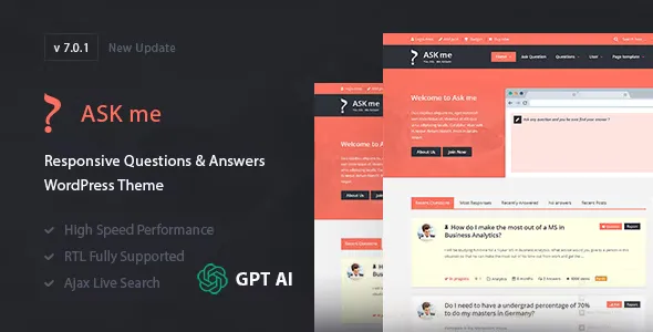 Ask Me v7.0.1 - Responsive Questions & Answers WordPress