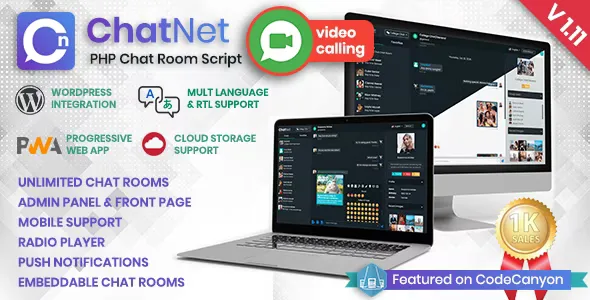 ChatNet v1.11 - PHP Chat Room & Private Chat Script