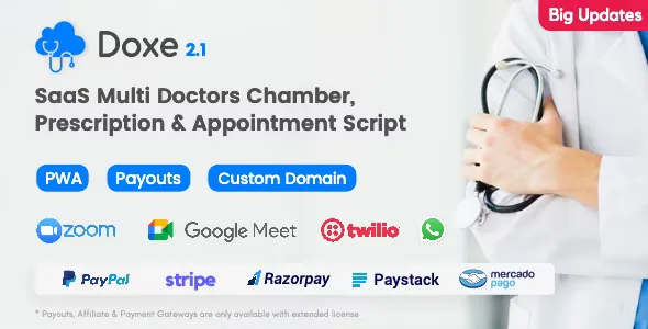 Doxe v2.1 - SaaS Doctors Chamber, Prescription & Appointment Software