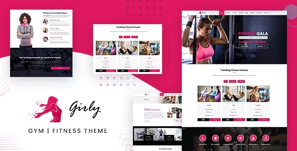 Girly Gym - Gym Fitness WordPress Theme