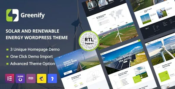 Greenify v1.7 - Solar & Renewable Energy WordPress Theme