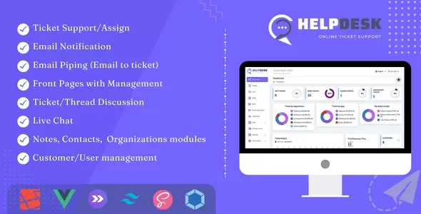 HelpDesk v3.8.4 - Online Ticketing System with Website - Ticket Support and Management