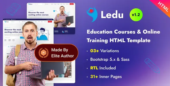 Ledu v1.2 - Education Courses & Online Training Bootstrap 5 Template