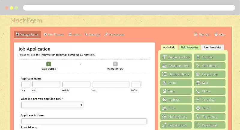 MachForm v22.0 - HTML Form Builder Online, PHP Form Creator