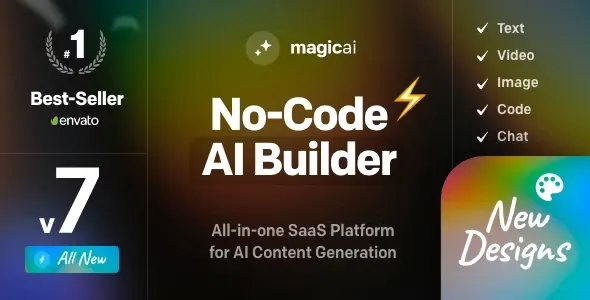 MagicAI v7.1 - OpenAI Content, Text, Image, Chat, Code Generator as SaaS