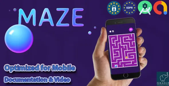 MAZE NEON (Admob + GDPR + Android Studio)