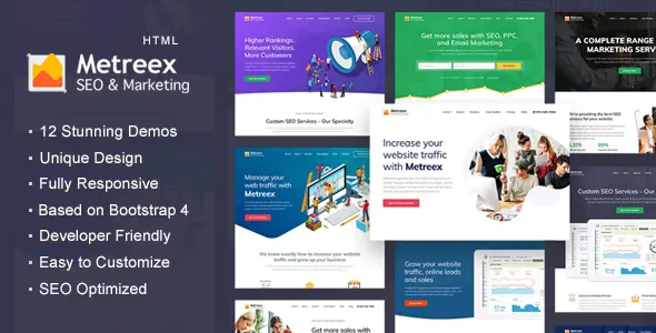 Metreex v1.1 - SEO & Digital Marketing Agency Landing Page Template