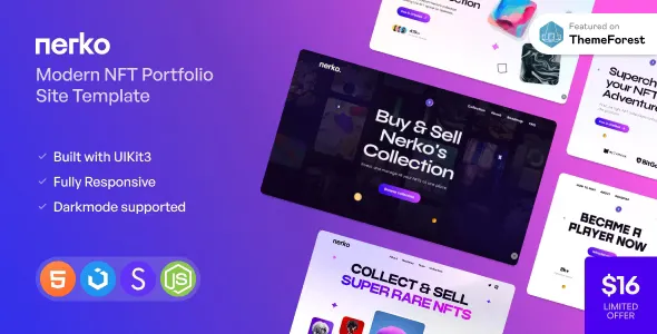 Nerko - NFT Portfolio Onepage Template