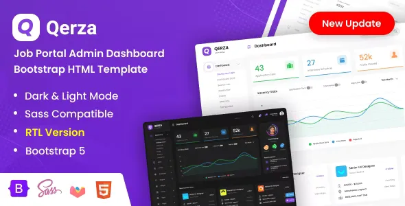 Qerza Admin - Job Portal Dashboard UI Template Figma