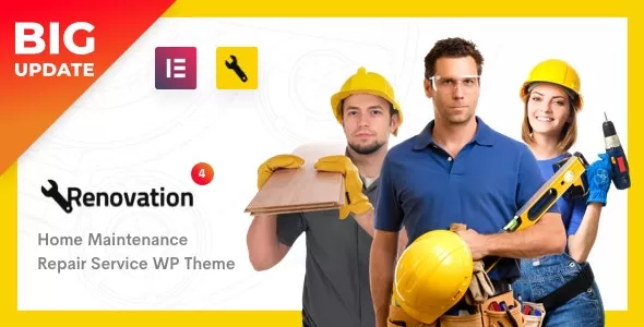 Renovation v4.4.9 - Repair Service, Home Maintenance Elementor WP Theme