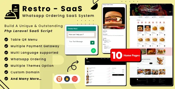 Restro v3.7 - Multi Restaurant Online WhatsApp Food Ordering System SaaS