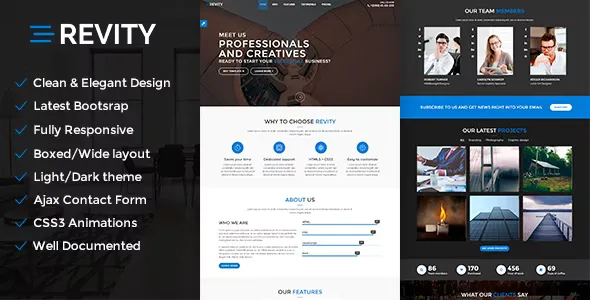 Revity v1.2.4 - One Page WordPress Theme