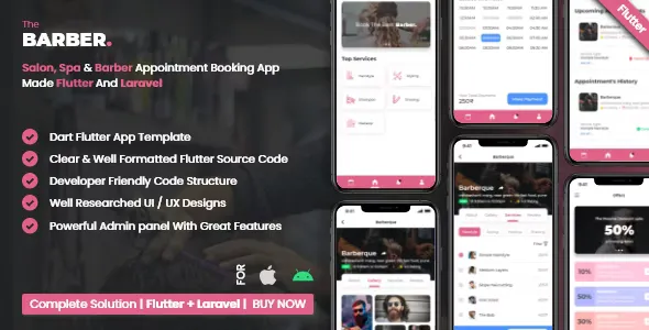 Salon Booking Management System with Mobile App using Flutter