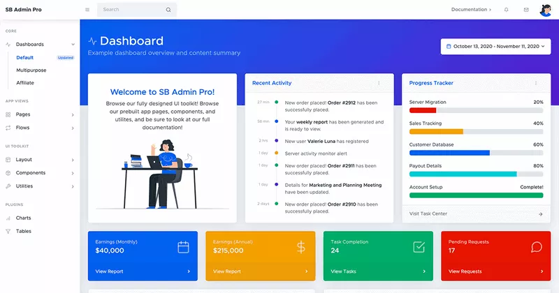 SB Admin Pro v2.0.5 - Premium Bootstrap Admin Theme