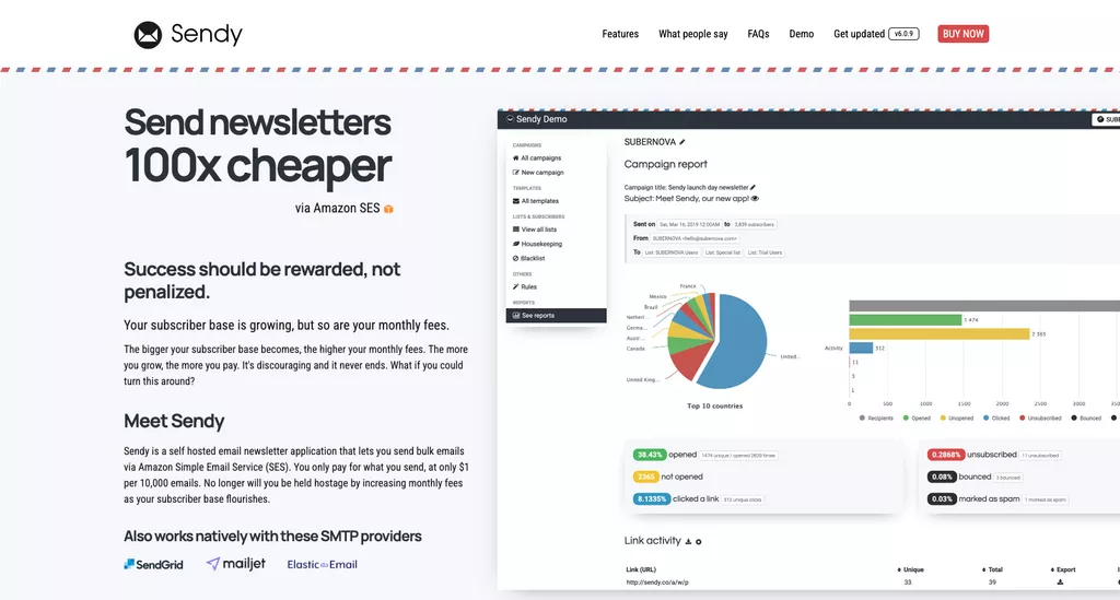Sendy v6.1 - Send Newsletters 100x Cheaper via Amazon SES