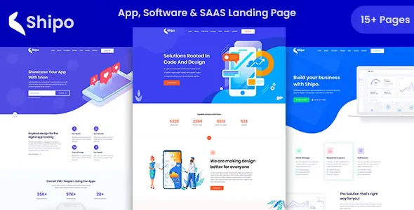 Shipo - App, Software & SAAS Landing Template