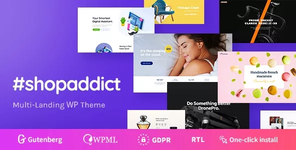 Shopaddict v1.1.4 - 16 Ready WordPress Landing Pages Theme