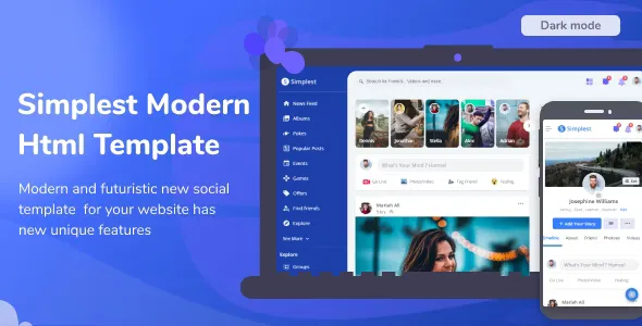 Simplest - Online Community HTML Template