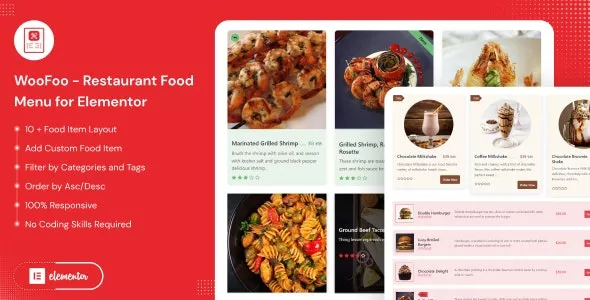 WooFoo v1.0.5 - Restaurant Food Menu for Elementor