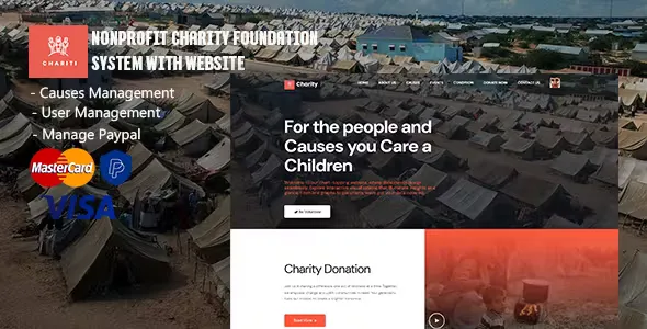 Charity - Nonprofit Charity Foundation System with Website