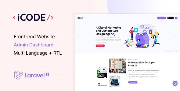 iCode - Multipurpose Website CMS & Creative Agency Management System