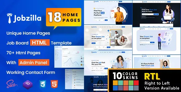 Jobzilla - Job Board HTML Template