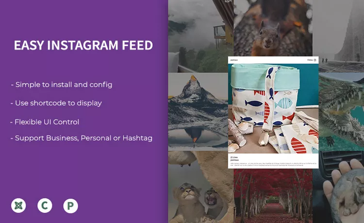 JUX Easy Instagram Feed - Responsive Joomla Extensions