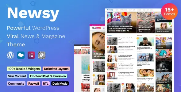 Newsy - Viral News & Magazine WordPress Theme