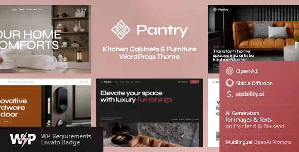 Pantry - Kitchen Cabinets & Furniture WordPress Theme