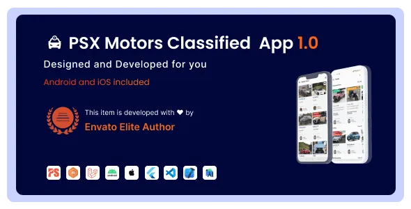 PSX Motors Classified App with Laravel Admin Panel