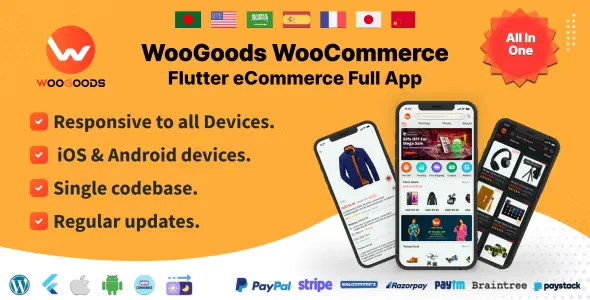 Woogoods WooCommerce - Flutter E-commerce Full App