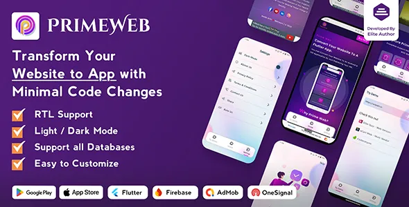 Prime Web - Convert Website to a Flutter App