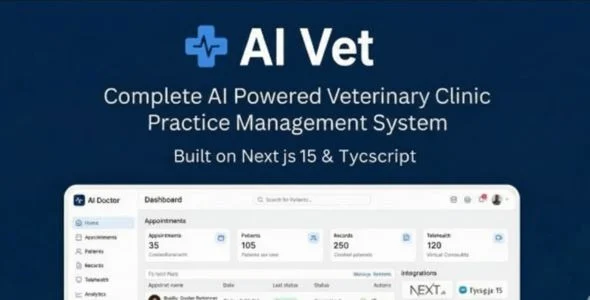 AI Vet - Complete Veterinary Hospital / Clinic Management System | AI Powered | Node JS