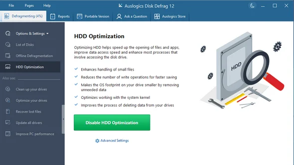 Auslogics Disk Defrag Pro Portable