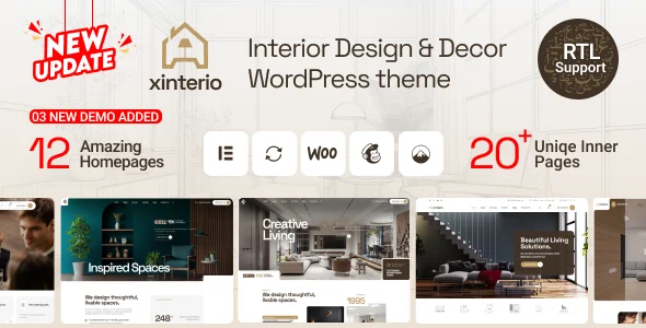 Xinterio - Interior Design WordPress Theme + RTL