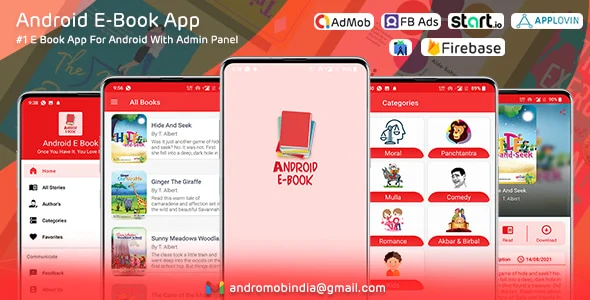 Android E Book App - Admin Panel - Admob & FAN