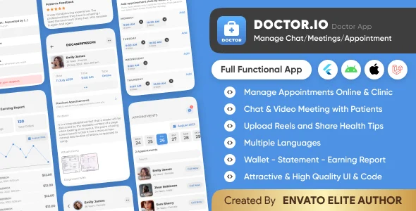 Doctor.io - Doctor App for Doctors Appointments Managements, Online Diagnostics