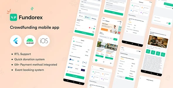 Fundorex - Crowdfunding Platform Flutter Mobile App