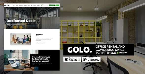 Golo - Office Rental and Coworking Space Script Theme