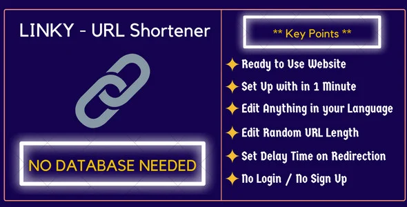 Linky - URL Shortener Script without Database